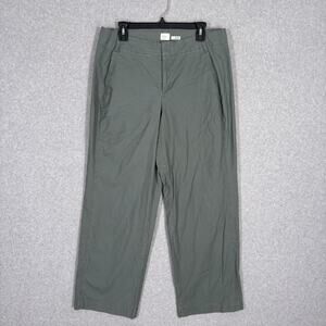 A New Day Pant 12‎ Green Wide Leg Stretch Trouser Utility Academia Minimal Quiet
